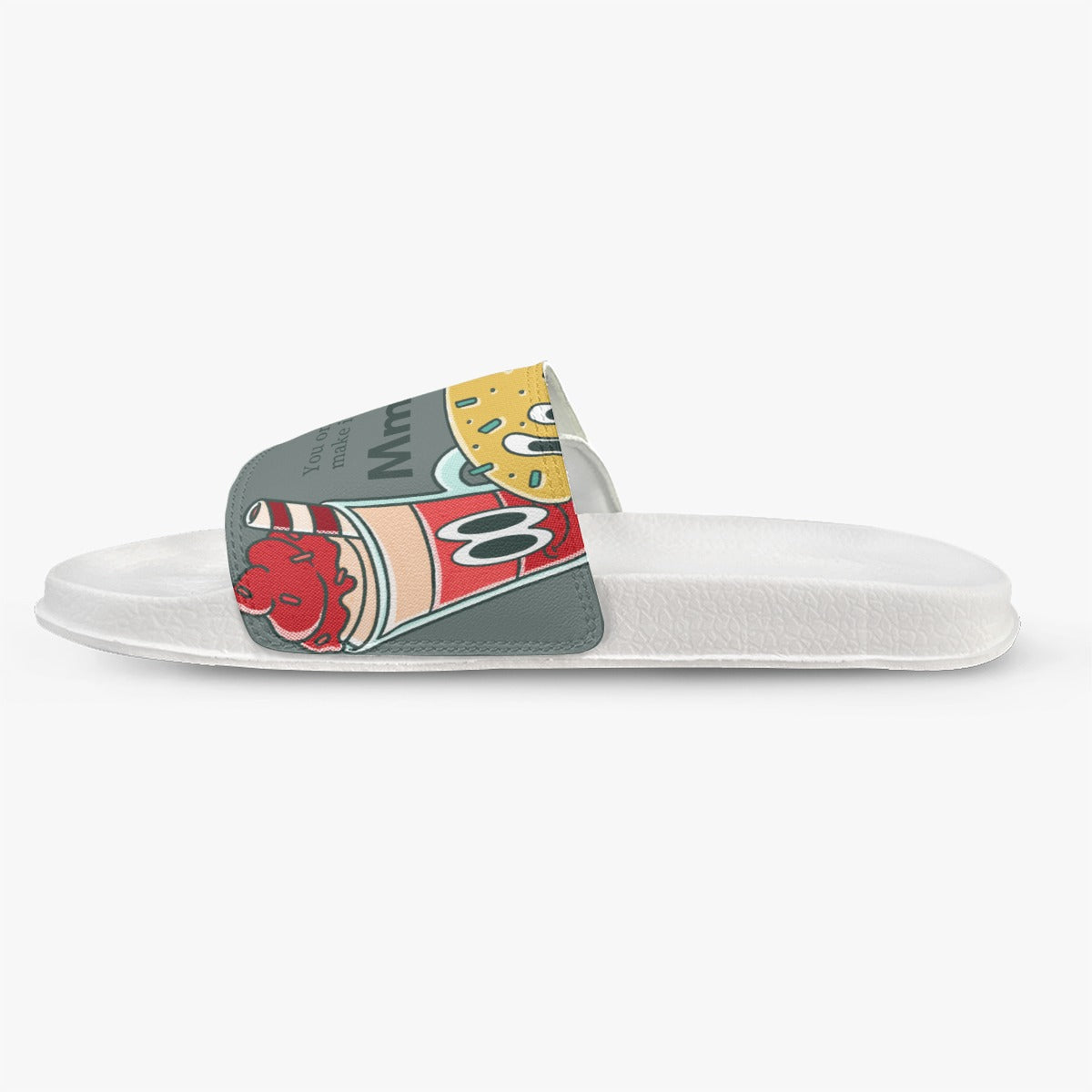 Mmogeng Cheeseburger & Milkshake PVC Sandals with Velcro