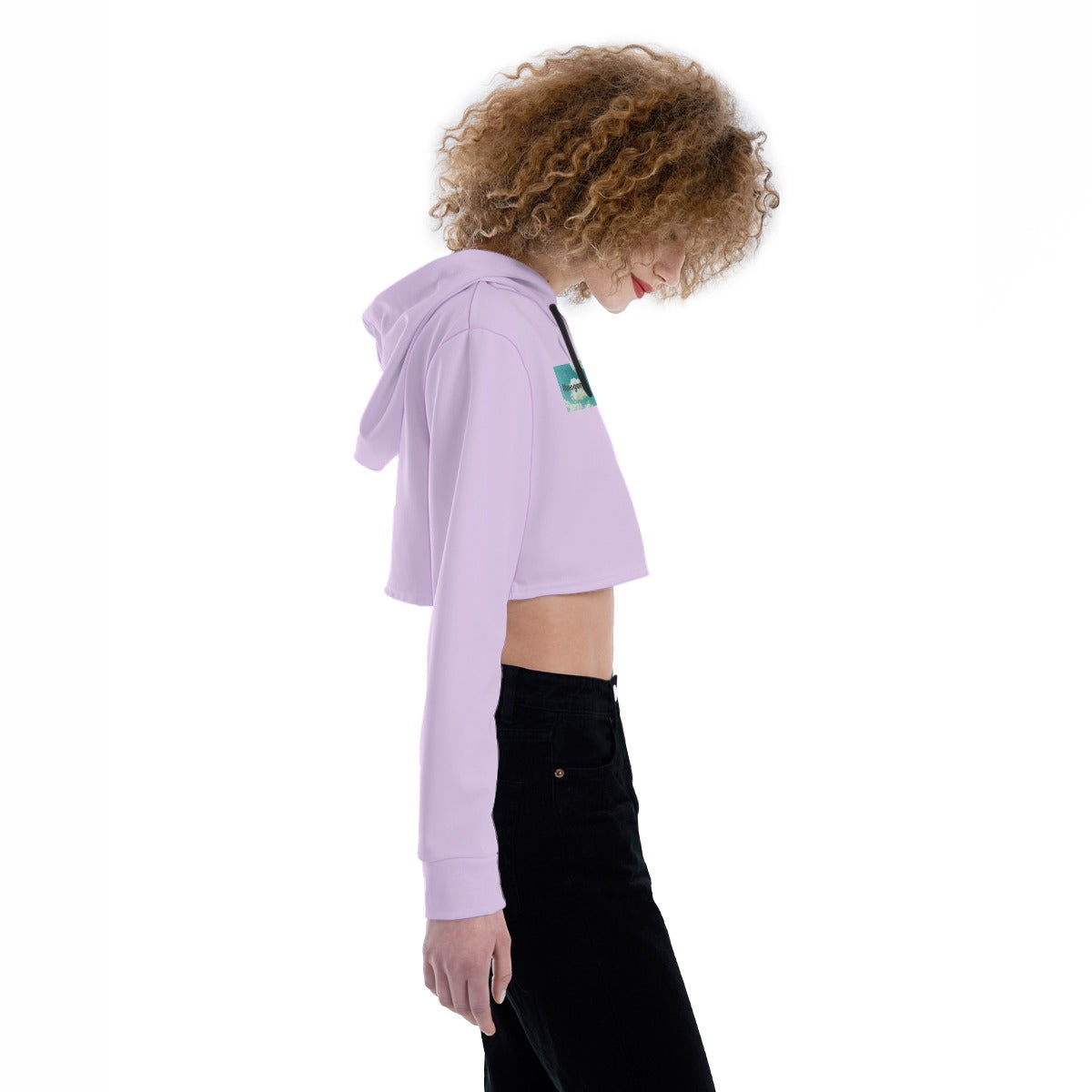 Mmogeng Clouds Aesthetic Crop Hoodie - Drop Shoulder Long Sleeve with Drawstring | Casual Wear