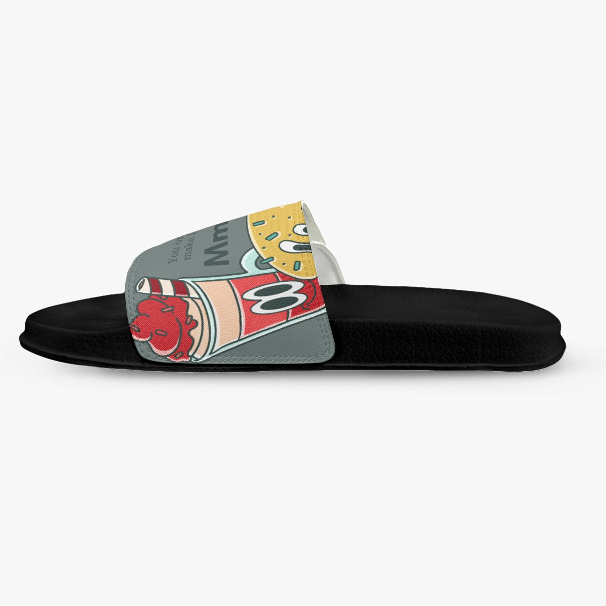 Mmogeng Cheeseburger & Milkshake PVC Sandals with Velcro