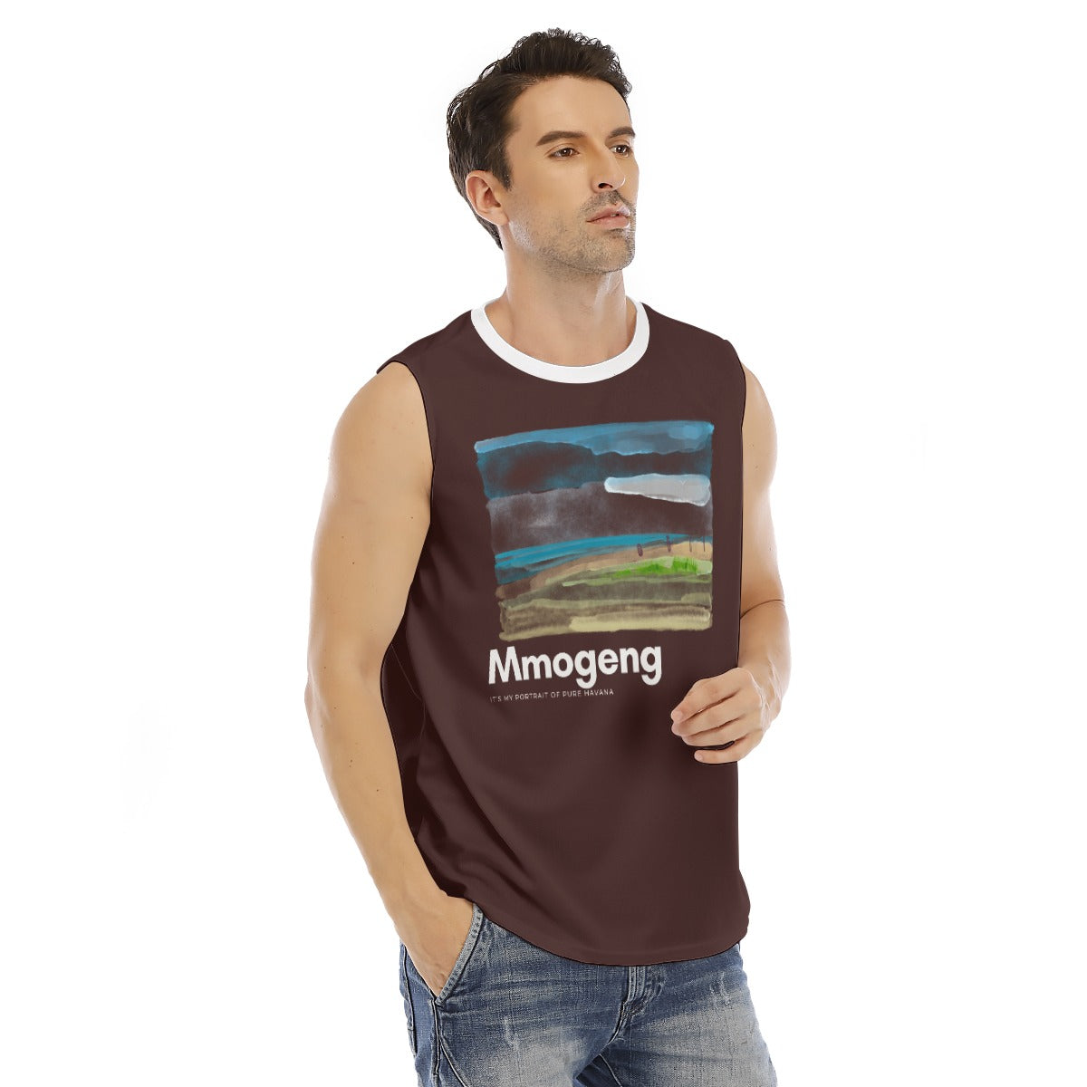 Portrait Of Pure Havannah O-Neck Sleeveless Tank Top by Mmogeng