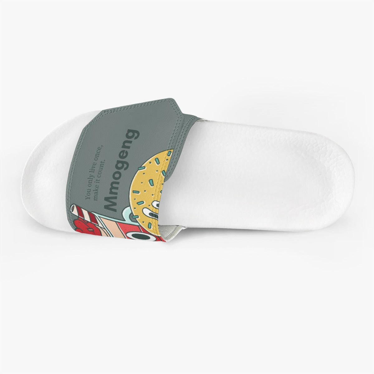 Mmogeng Cheeseburger & Milkshake PVC Sandals with Velcro