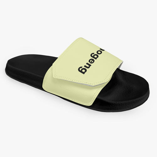 Mmogeng Beige Lightweight PVC Sandals for with Velcro Closure - Water-Resistant & Slip-Resistant