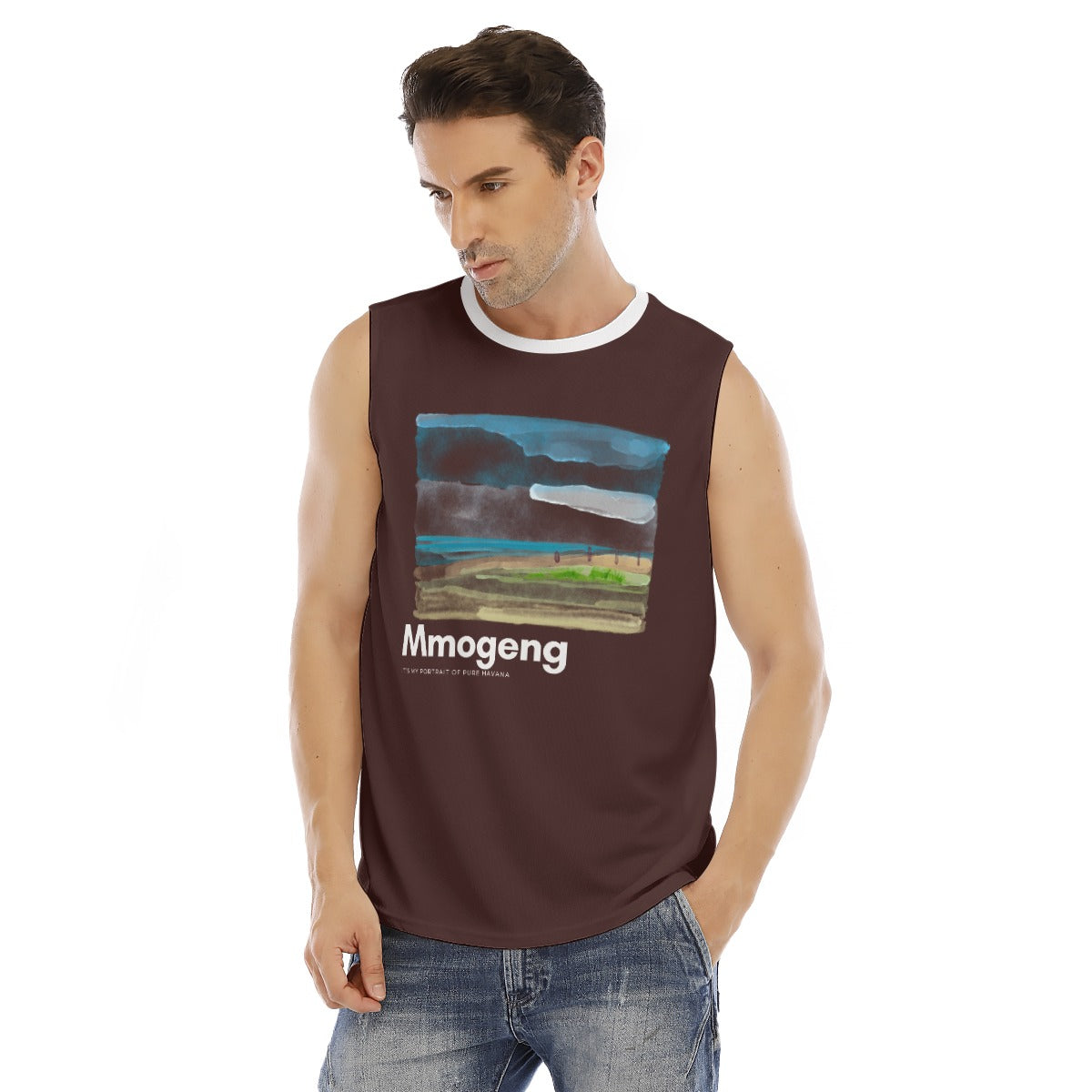 Portrait Of Pure Havannah O-Neck Sleeveless Tank Top by Mmogeng