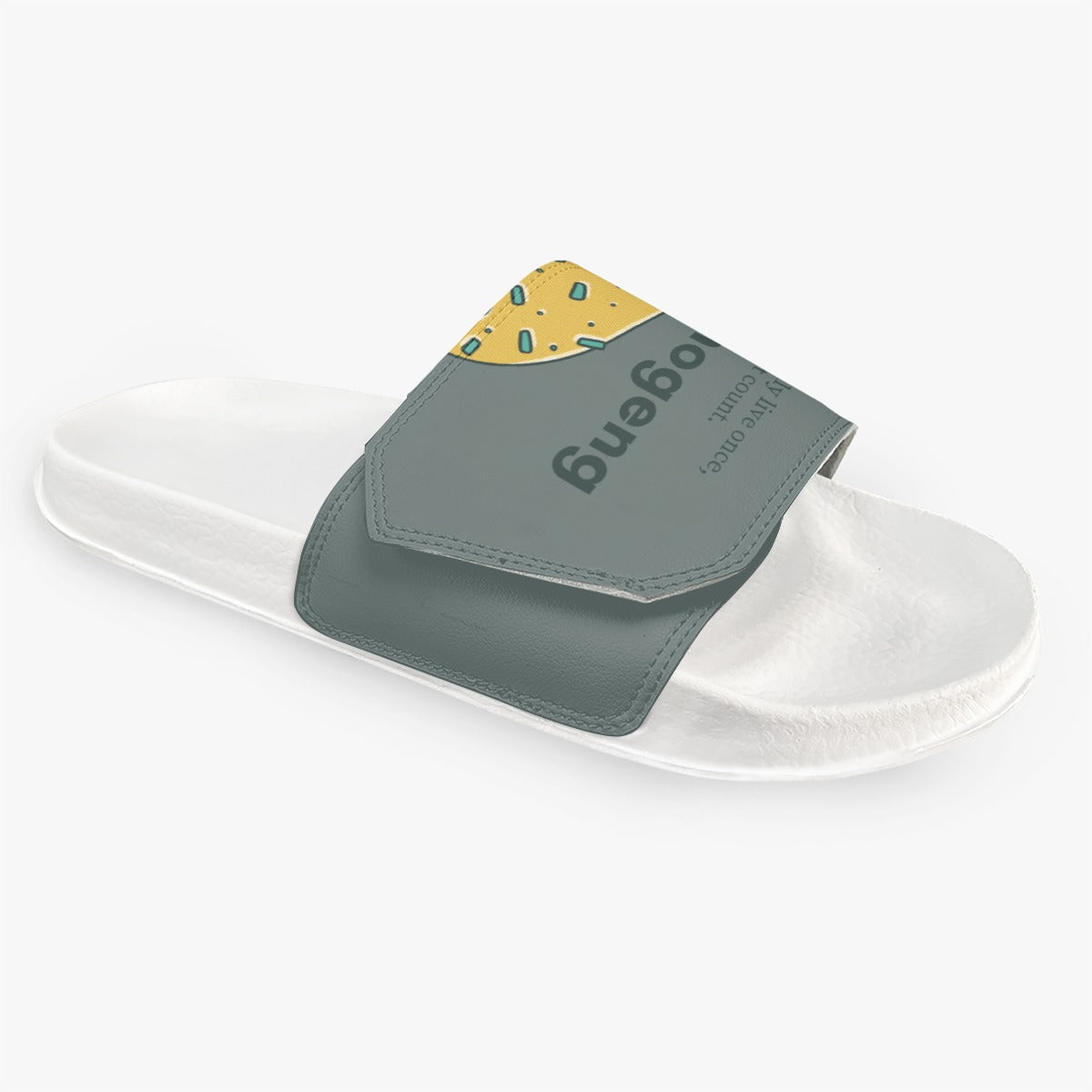 Mmogeng Cheeseburger & Milkshake PVC Sandals with Velcro