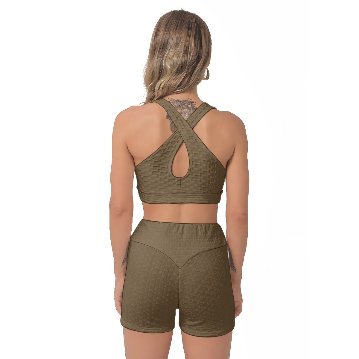 Mmogeng Original Military Green Sports Bra Set for Women | Sexy Fit & Versatile Use