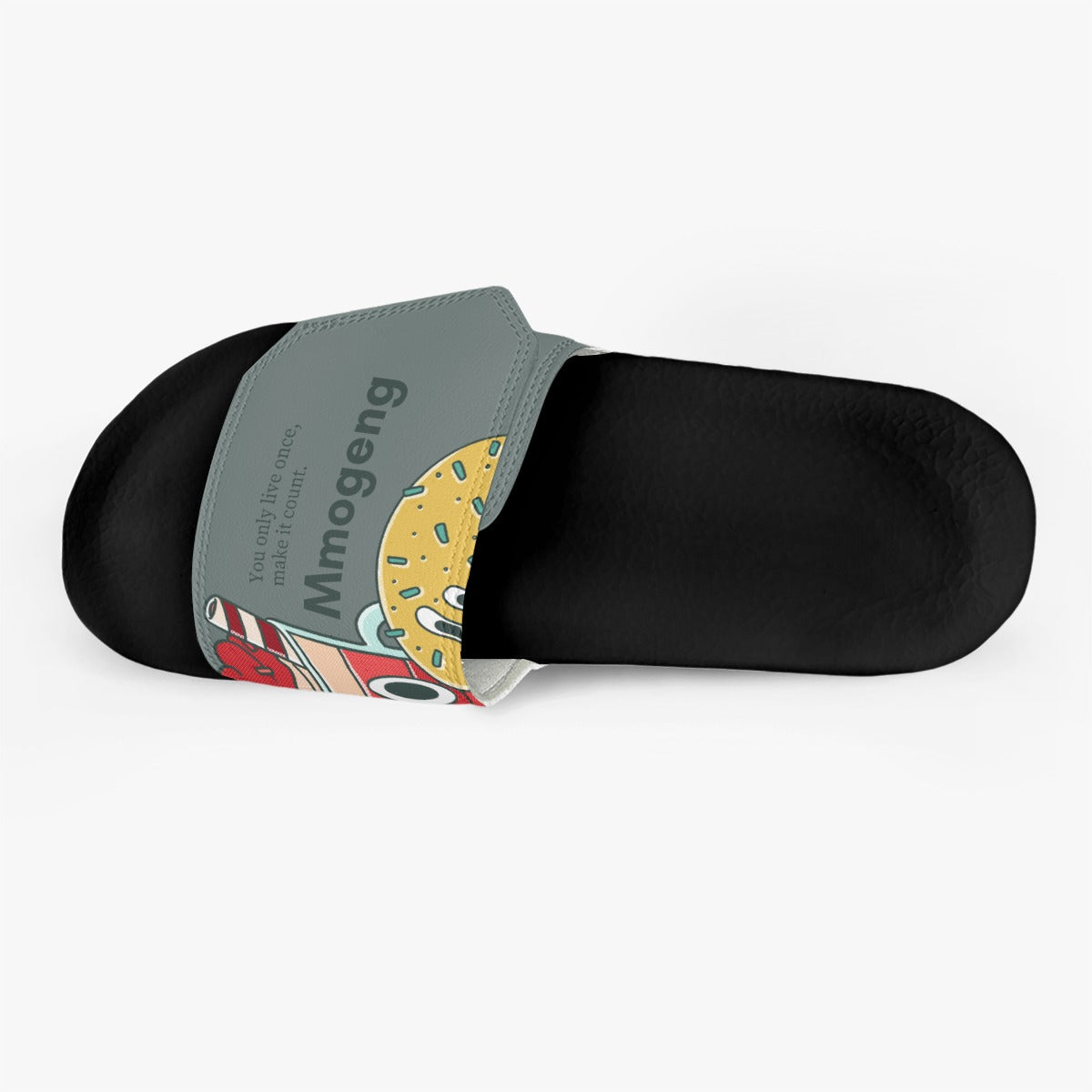 Mmogeng Cheeseburger & Milkshake PVC Sandals with Velcro