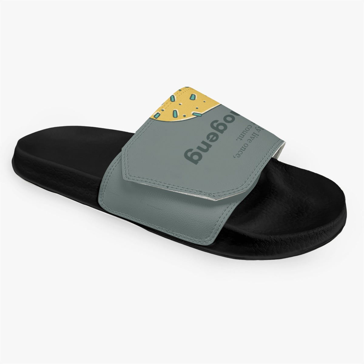 Mmogeng Cheeseburger & Milkshake PVC Sandals with Velcro